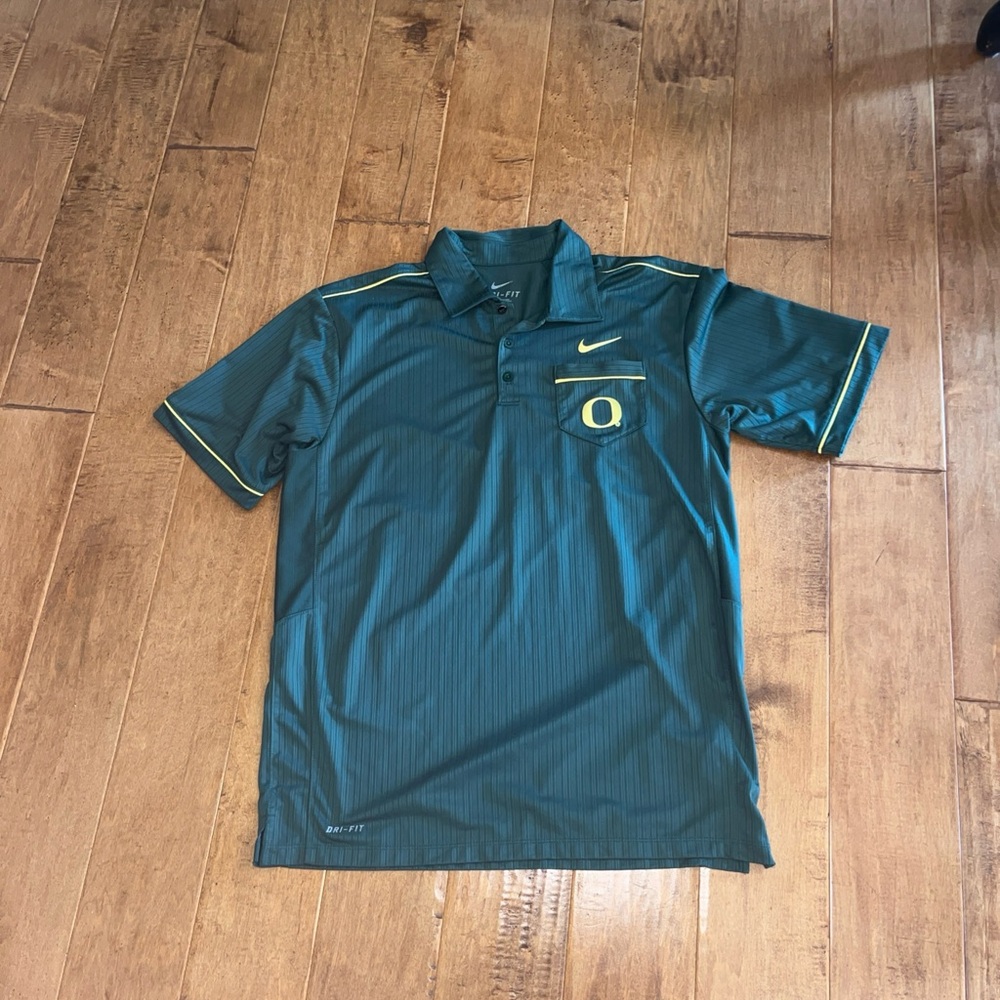 Nike Men’s Dri-Fit Oregon Ducks Green Polo shirt size medium